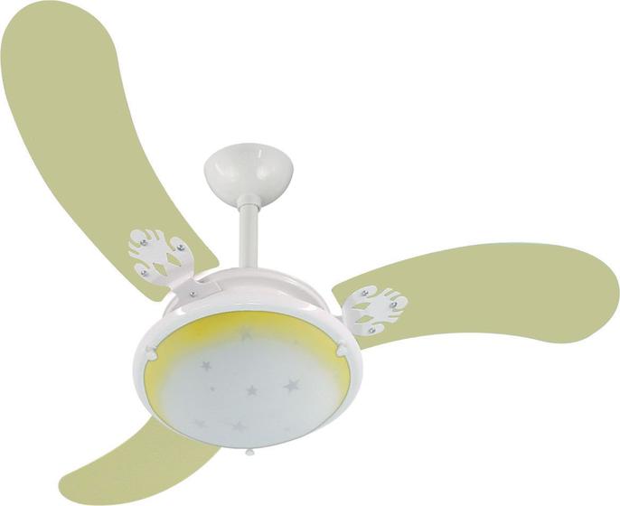 Imagem de Ventilador de Teto Infinity Colorido 3 Pás Mdf Amarelo 110V+ Controle 2013