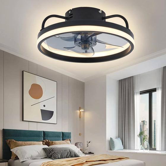 Ventilador de Teto Inteligente Silencioso com Luz e Controle Remoto - 6 Velocidades Menor preço em Ventilador de Teto Inteligente Silencioso com Luz e Controle Remoto - 6 Velocidades