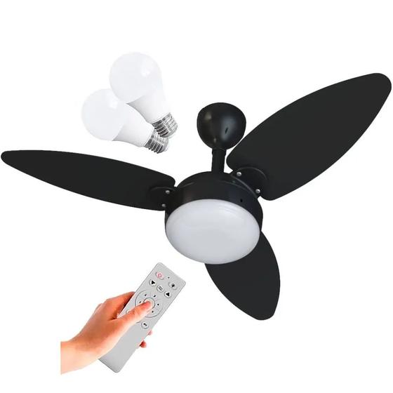 Ventilador de Teto Inverter Ventisol Elluz Preto/Tabaco Bivolt, 2 Lâmpadas Inclusas Menor preço em Ventilador de Teto Inverter Ventisol Elluz Preto/Tabaco Bivolt, 2 Lâmpadas Inclusas