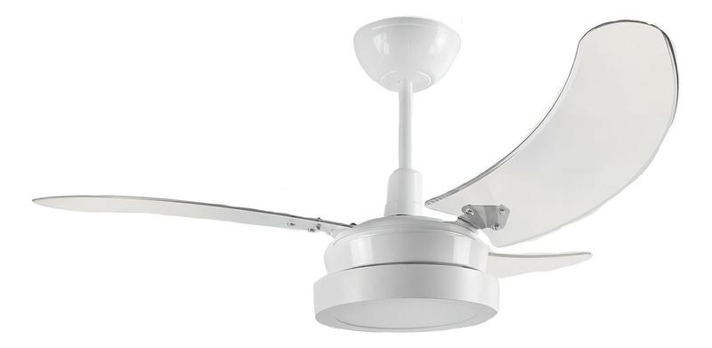 Imagem de Ventilador De Teto Led Branco Transparente Tron 3 Pá 1000 Mm 60 Material Das Pás Plástico 220v