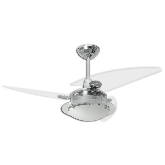 Ventilador de Teto Loren-Sid Diplo M2 Residence (R) Cromado 220V com Pás Injetadas Transparentes 3P07I-TR Ref-561 Menor preço em Ventilador de Teto Loren-Sid Diplo M2 Residence (R) Cromado 220V com Pás Injetadas Transparentes 3P07I-TR Ref-561