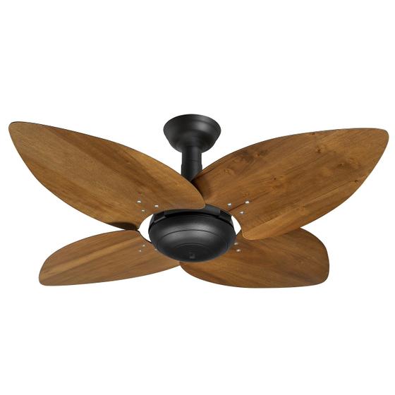 Imagem de Ventilador de Teto Office Jet Aspen Venti-Delta Preto 4Pás Imbuia 220V