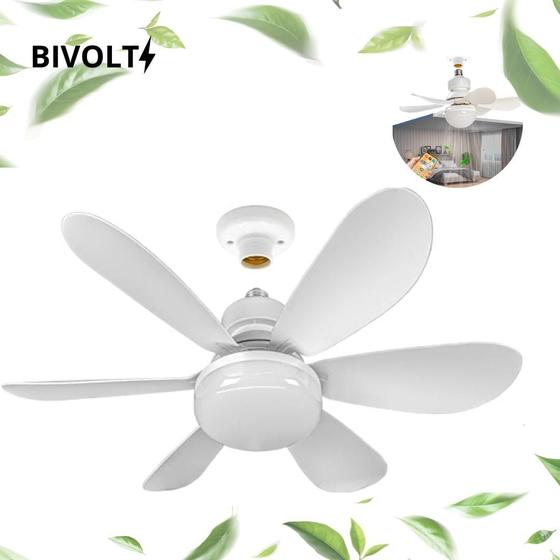 Imagem de Ventilador de Teto Slim com 6 Pás e Luz LED  Perfeito para Ambientes Modernos.