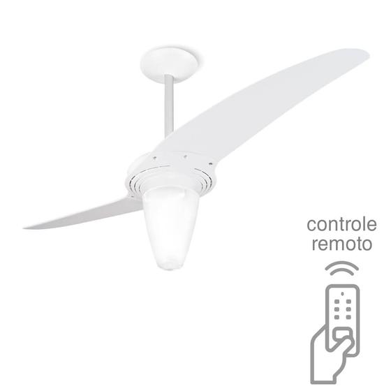 Imagem de Ventilador de Teto Spirit 201 Branco Lustre Cônico com Controle Remoto