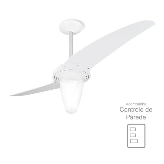 Imagem de Ventilador de Teto Spirit 201 Branco Lustre Cônico