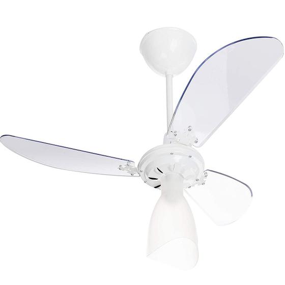 Ventilador de Teto Turbo Venti Delta New Cristal Light Branco Menor preço em Ventilador de Teto Turbo Venti Delta New Cristal Light Branco