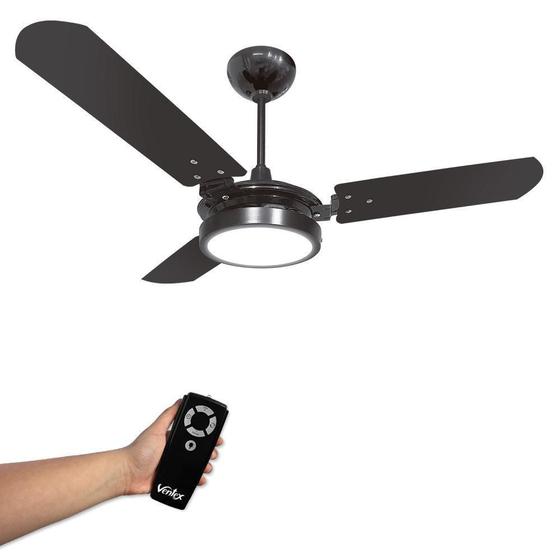 Imagem de Ventilador De Teto Valen Led Preto 127V Com Controle Ventex