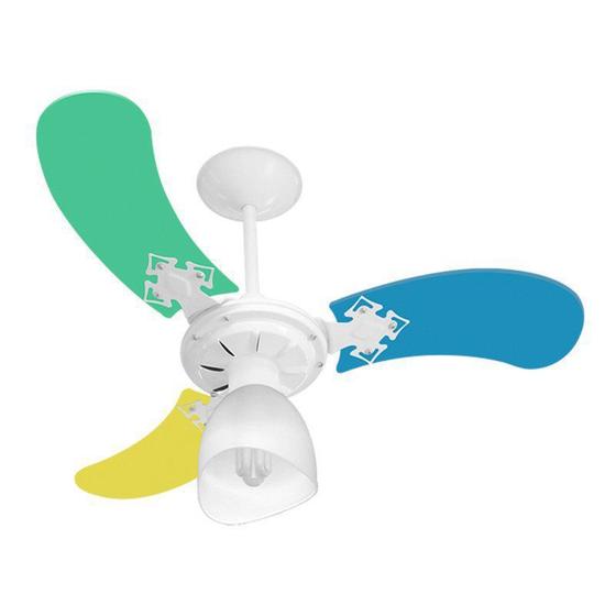 Imagem de Ventilador de Teto Venti-Delta New Baby Colors Masc com 3 Pás Colorido