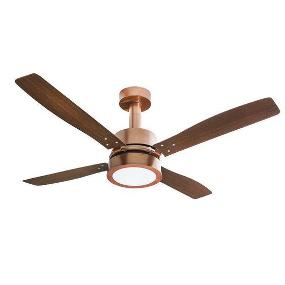 Imagem de Ventilador de Teto Venti-Delta Vintage Led com 4 Pás Marrom / Cobre