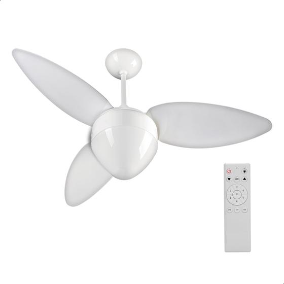 Imagem de Ventilador de Teto Ventisol Aires Silencioso Inverter 3 Pás 127 220V Bivolt Branco