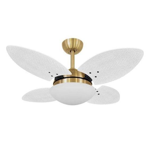 Ventilador de Teto Vidro Fechado 4 Pás Mini Pétalo Volare 127V Menor preço em Ventilador de Teto Vidro Fechado 4 Pás Mini Pétalo Volare 127V