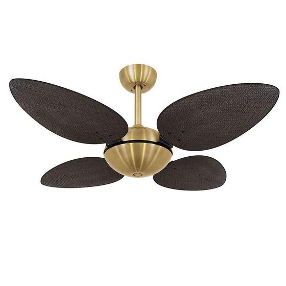 Imagem de Ventilador De Teto Volare Dourado Office 4 Pás Tabaco 110V