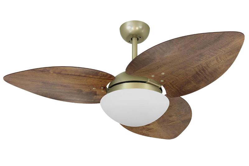 Imagem de Ventilador De Teto Volare Gold Vidro Dunamis Imbuia 110V