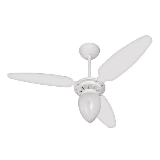 Imagem de Ventilador de Teto Wind com Lustre 3 pás INJ/Branco CV3 Ventisol