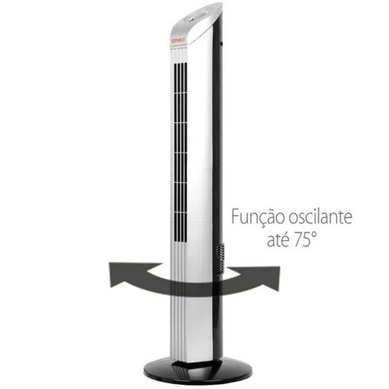 Imagem de Ventilador de Torre Spirit Maxximos Elegant Ts700 Preto e Prata - 110v  