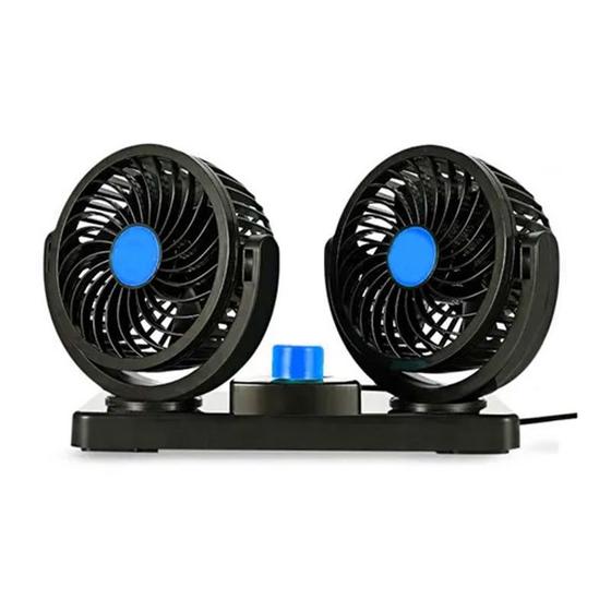 Imagem de Ventilador Duplo Veicular  Caminhão 2 Velocidades 12V 6.5W 