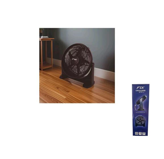 Imagem de Ventilador inclinavel fix preto 40cm 65w 3 velocidades potente e silencioso circulador de ar