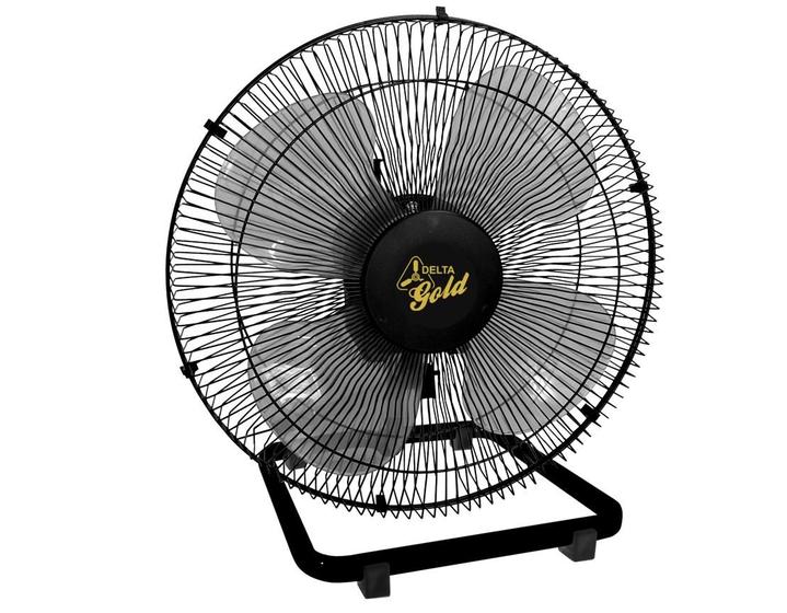 Imagem de Ventilador Mesa 50Cm 200W grade de aço Preto Bivolt Gold 705312 - Venti-Delta