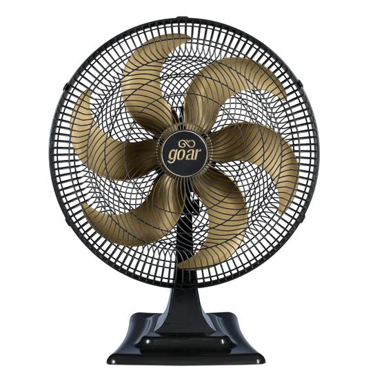 Imagem de Ventilador Mesa Turbo 3 Velocidades 127V Preto Com Dourado Goar VT50MD1