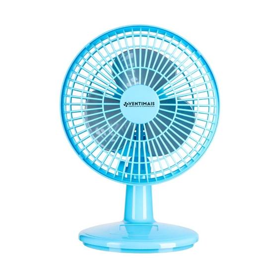 Imagem de Ventilador Mini Turbo Ventimais 20cm 2 Velocidades Azul e Prata 110V