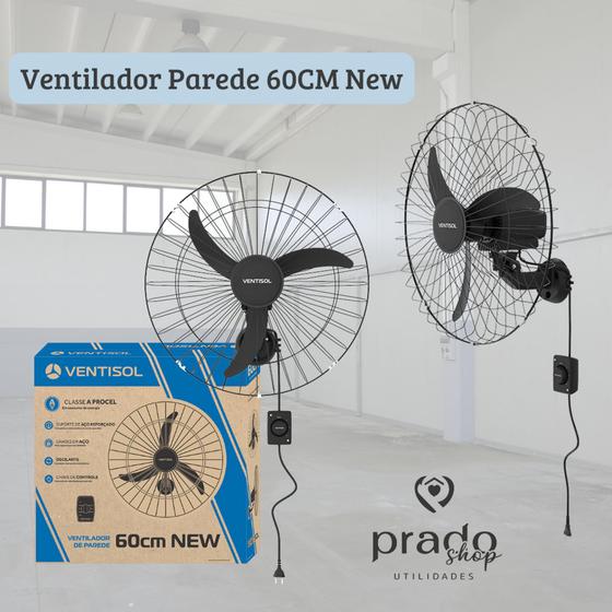 Imagem de Ventilador OSC Parede 60cm New Gr Preto Premium Ventisol