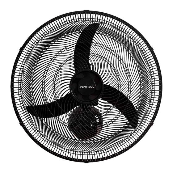 Imagem de Ventilador Oscilante de Parede 50 cm New Preto 220V Ventisol - 14062