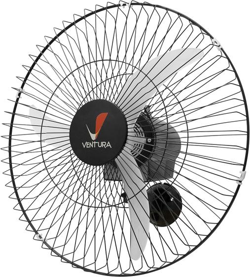 Imagem de Ventilador oscilante parede 60cm bivolt preto 60 fios ventura