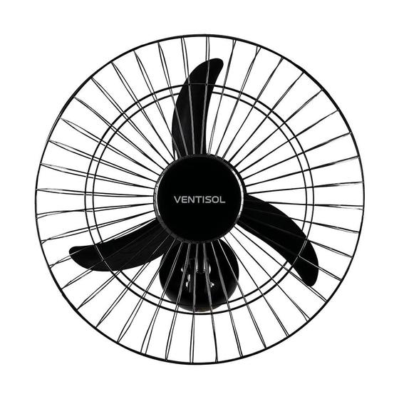 Ventilador Oscilante Parede Ventisol New 50cm Grade Preta Metalica 220V Menor preço em Ventilador Oscilante Parede Ventisol New 50cm Grade Preta Metalica 220V