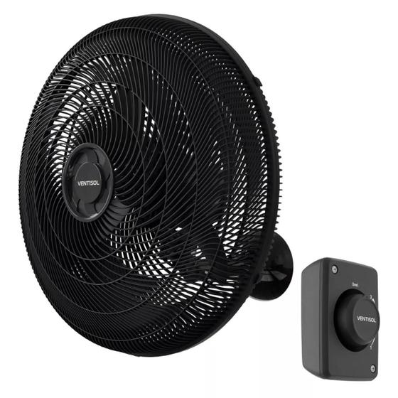 Imagem de Ventilador Parede Ventisol Silencioso Oscilante New 50cm Preto 127v