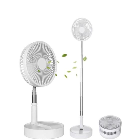 Imagem de Ventilador Portátil Dobrável 4 Velocidades Recarregável USB Retrátil Mesa Coluna Forte Silencioso