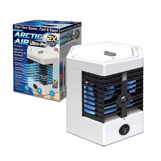 Imagem de Ventilador Portátil Mini 3 EM 1 Umidifica/Purifica/Climatiza Gelo Air Cooler Ultra Pro