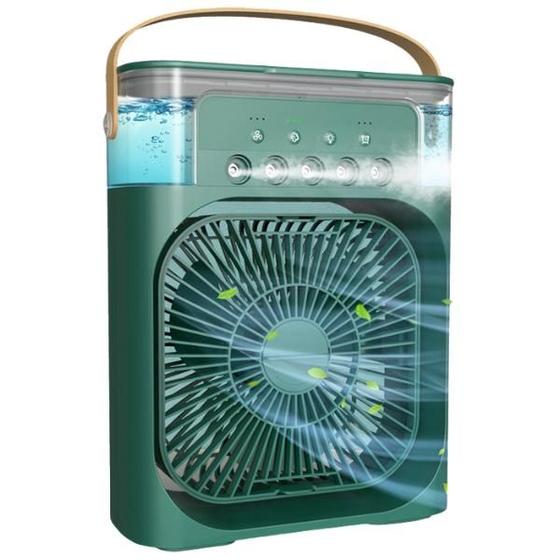 Imagem de Ventilador Portátil Mini Ar Condicionado Umidificado verde