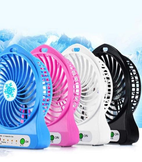 Imagem de Ventilador portátil recarregável 3 velocidades USB  resistente