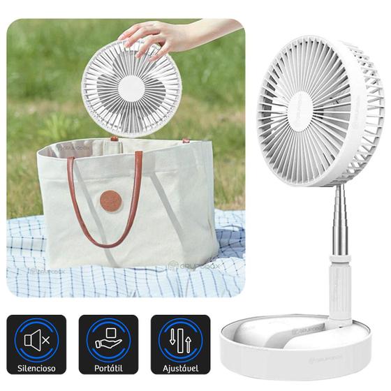 Ventilador Portátil Silencioso Dobrável 3600mah Retrátil Menor preço em Ventilador Portátil Silencioso Dobrável 3600mah Retrátil