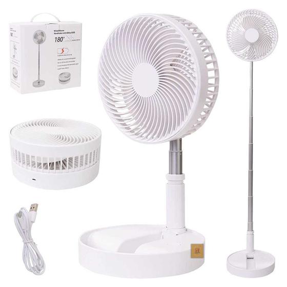 Imagem de Ventilador Portátil USB Multifuncional Dobrável Recarregável