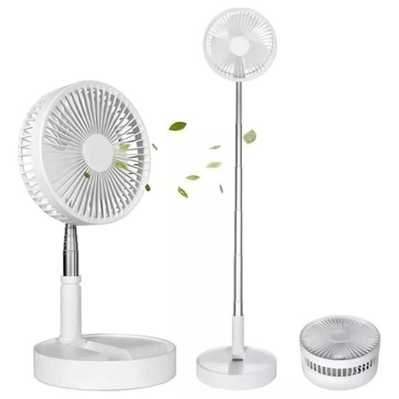 Imagem de Ventilador Recarregável Silencioso Dobrável Portátil Sem Fio Pás 19Cm Frequên 7200mah 110v/220v MING