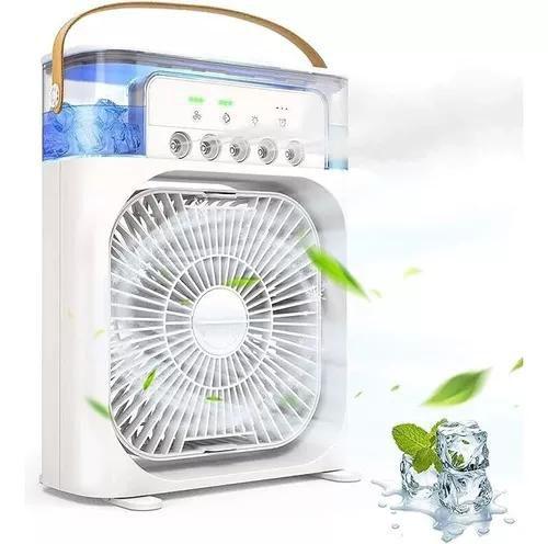 Imagem de Ventilador Refrescante: Estilo Silencioso, Iluminação e Umidificador Integrado. Compacto e Refrescante!