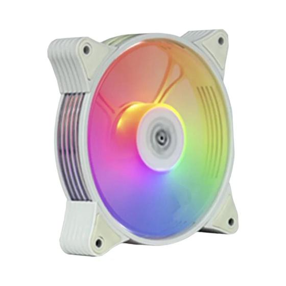 Imagem de Ventilador RGB Aigo AR12 120mm - Branco - Velocidade Ajustável - 12V ARGB