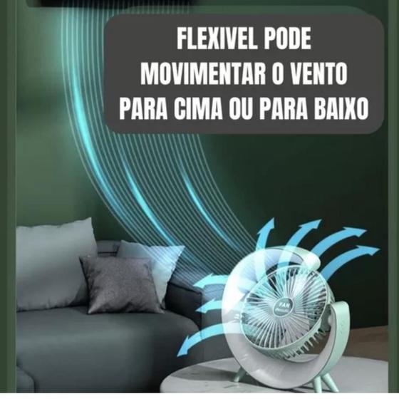 Imagem de Ventilador RGB Para Mesa Com Cores Vibrantes E Vários Níveis De Velocidade