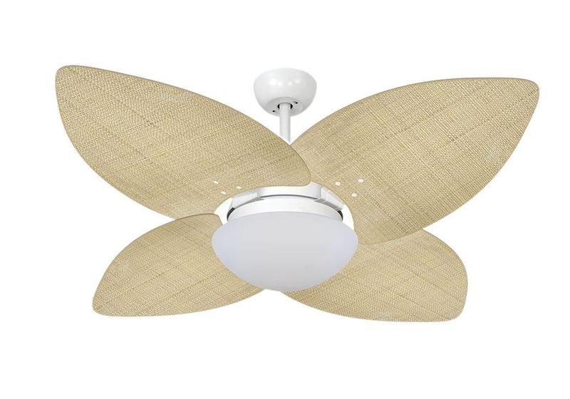 Imagem de Ventilador Teto Branco Vidro Fechado 4 Pás Big Flower Palmae