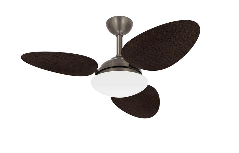 Imagem de Ventilador Teto Bronze 3 Pás Palha Turbo Trevo Ventax 127V