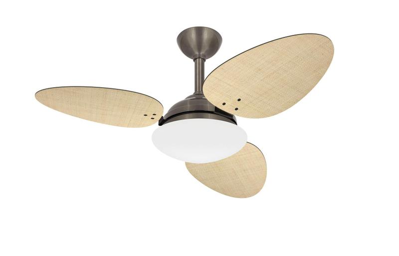 Imagem de Ventilador Teto Bronze Turbo 3 Pás Palha Trevo Ventax 220V