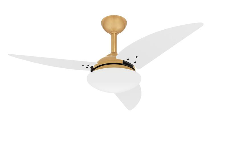 Imagem de Ventilador Teto Dourado Class 3 Pás Silencioso Ventax 220V