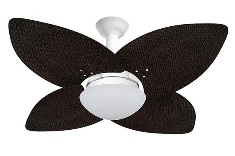 Imagem de Ventilador Teto Jet Aspen Venti-Delta Branco Rattan Marrom