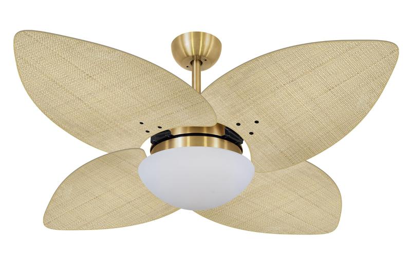 Imagem de Ventilador Teto Volare Dourado Dunamis Palmae Natural 220V