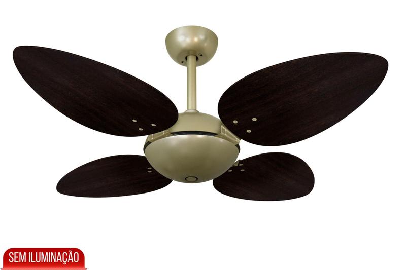 Imagem de Ventilador Teto Volare Ouro Velho Office Pétalo Tabaco 127V