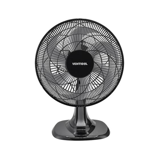 Ventilador Turbo De Mesa Ventisol 6 Pás 50Cm Preto 220V Menor preço em Ventilador Turbo De Mesa Ventisol 6 Pás 50Cm Preto 220V