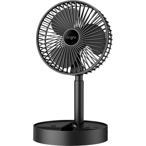 Imagem de Ventilador USB de Mesa Portátil Recarregável 5V - Preto