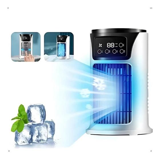 Imagem de Ventilador Usb Mini Ar Condicionado Portátil Com Led