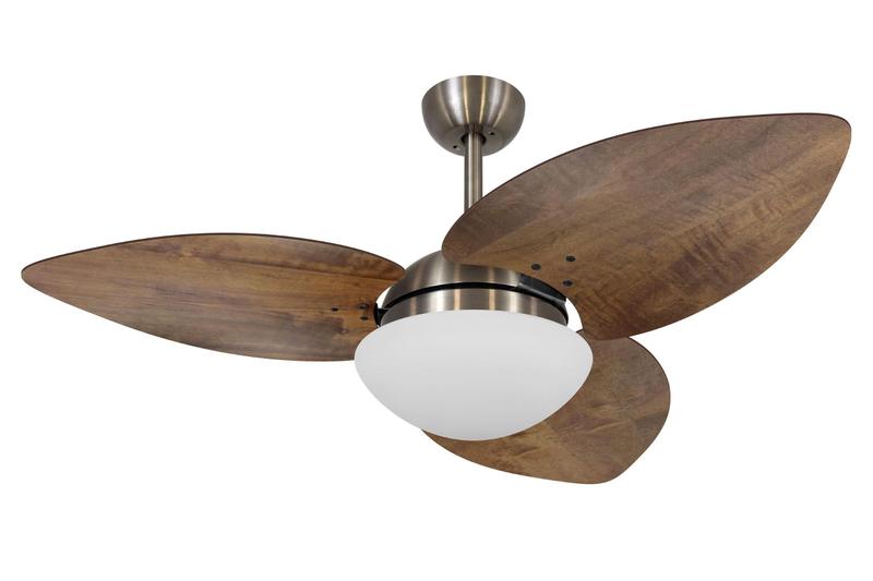 Imagem de Ventilador Volare Bronze Vidro Dunamis S3 Rádica Imbuia 220V